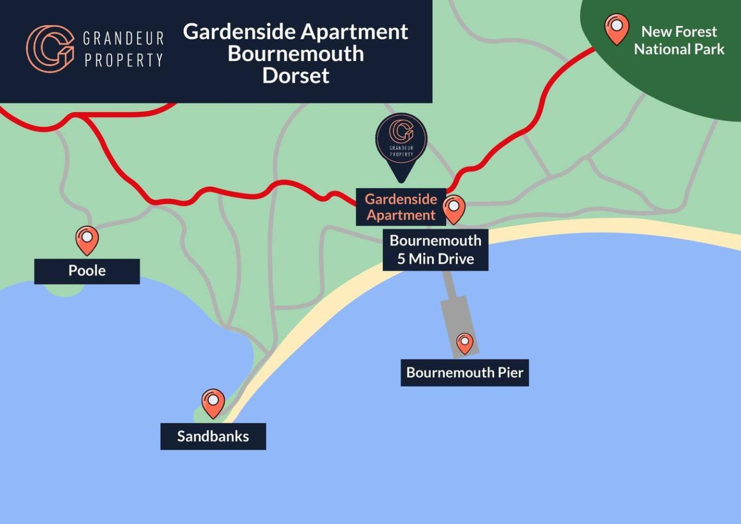 The Gardenside Apartment By Grandeur Property Bournemouth Bagian luar foto